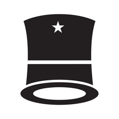 Top hat silhouette vector art .  vector illustration. EPS 10/AI