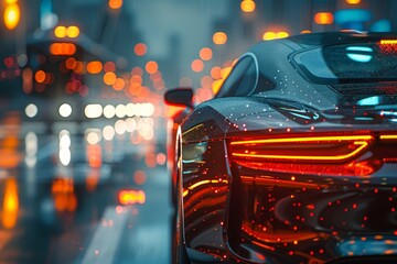 Futuristic Autonomous Vehicle Collision Avoidance System in Natural Light showcasing AI Importance