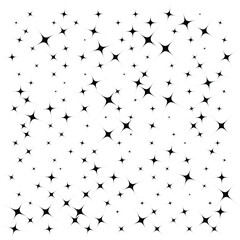 Perfect starry night sky background - vector stars space background