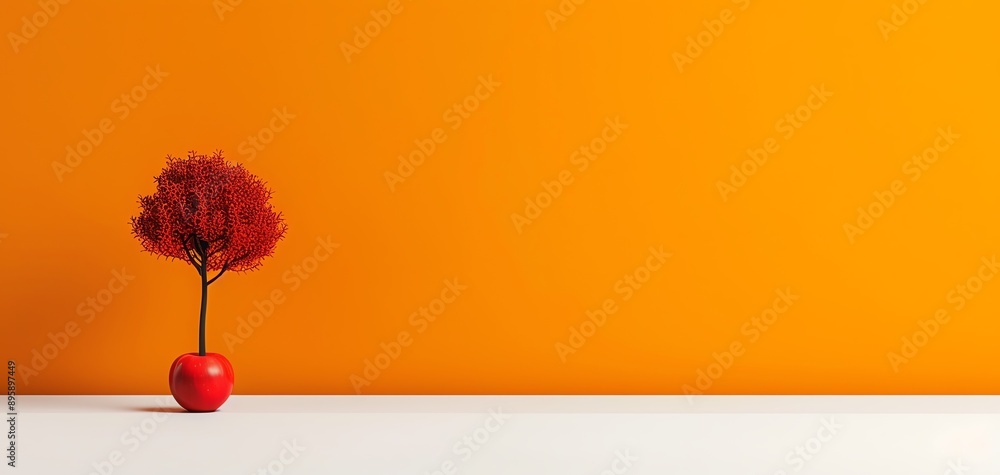 Poster touching vivid scene with simple elements