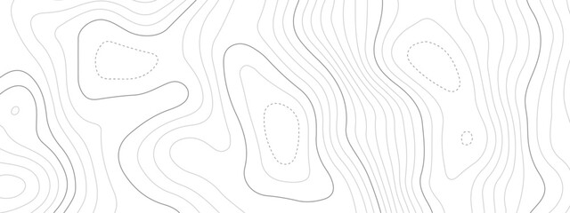 Wave topographic doted lines contour map, topographic wavy map dot line background. Abstract geographic wave grid line map. Vector illustration.