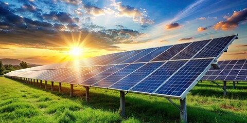 Modern solar panels with advanced technology and sleek design , renewable energy, photovoltaic