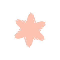 Abstract flowers. Spring flora. Flat vector illustration on white background