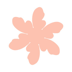 Abstract flowers. Spring flora. Flat vector illustration on white background