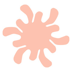 Abstract flowers. Spring flora. Flat vector illustration on white background