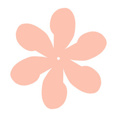 Abstract flowers. Spring flora. Flat vector illustration on white background