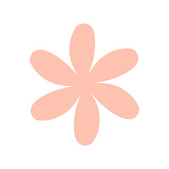 Abstract flowers. Spring flora. Flat vector illustration on white background