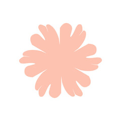 Abstract flowers. Spring flora. Flat vector illustration on white background