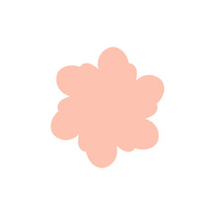 Abstract flowers. Spring flora. Flat vector illustration on white background