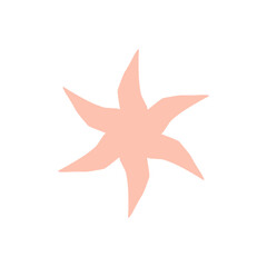 Abstract flowers. Spring flora. Flat vector illustration on white background