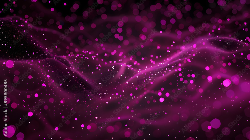 Poster futuristic pink trapcode form. abstract dot background. data transfer particle effect