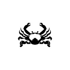 Crab logo vector design template, Crab Silhouette logo, Vector illustration.