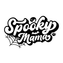 Spooky Mama SVG | Funny Shirt Design Svg | Halloween Svg | Halloween Retro | Halloween Quote Svg | Spooky Svg