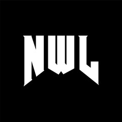 NWL letter logo design for technology company. NWL logo design black and white color combination. NWL logo, NWL vector, NWL design, NWL icon, NWL alphabet. NWL typography logo design.