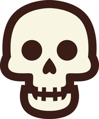 Doodle skulls with bones