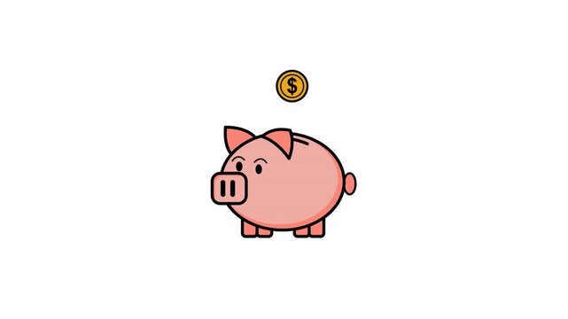 piggy bank filled with yellow dollar coins