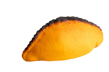 Salteña, typical bolivian empanada, traditional snack, bolivian food, on a transparent background