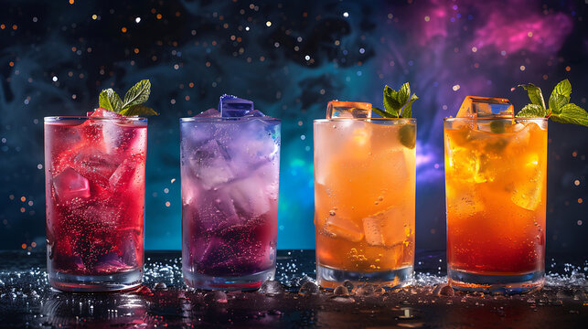 Cosmic mocktail mixology class, alcohol-free drinks in space, 