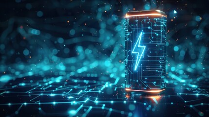 Digital Power Source - Circuitry and Lightning Bolt