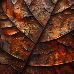 Intricate Leaf Edge with Serrated Contours - A Botanical Masterpiece of Nature's Design