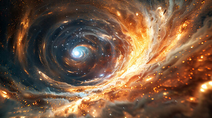 Obraz premium Cosmic surfing simulator, riding solar wind waves, 