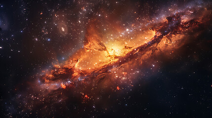 Fototapeta premium Galactic photography tour, camera drones in space, 