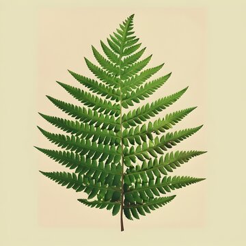 Intricate Green Fern Frond with Delicate Leaflets,Woodland Nature's Elegant Greenery Symbol of Renewal