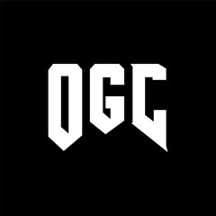 OGC letter logo design for technology company. OGC logo design black and white color combination. OGC logo, OGC vector, OGC design, OGC icon, OGC alphabet. OGC typography logo design.