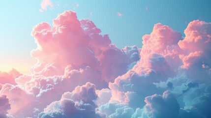 Dreamy Pastel Clouds in the Sky