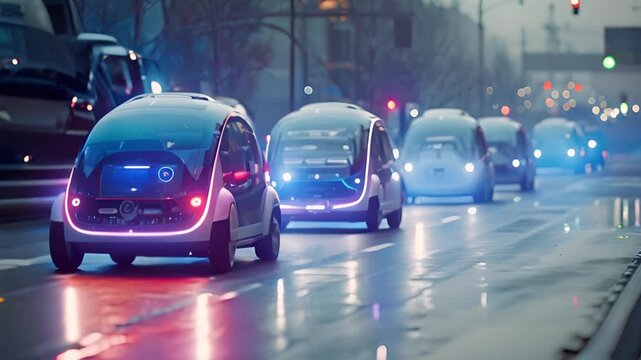 fleet of autonomous vehicles in smart city transportation network