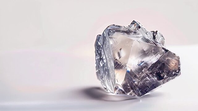 Isolated rough diamond on white studio background