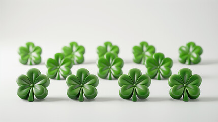 Close up of a bunch of green clover. Three-leaf lucky grass with water drops on the leaves. Green nature background. Symbol of good luck. Lucky Day. lucky irish four leaf clover in a green background.