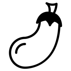 Eggplant icon. Aubergine. Pictogram isolated on a white background. Vector illustration.