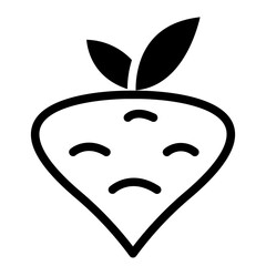 turnip icon sign symbol vector illustration . high quality black style vector icons