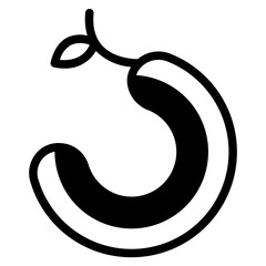 Chili pepper icon. Vector illustration.