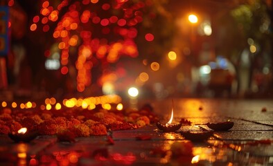 Experiencing the colorful Diwali festival in India, lights and fireworks