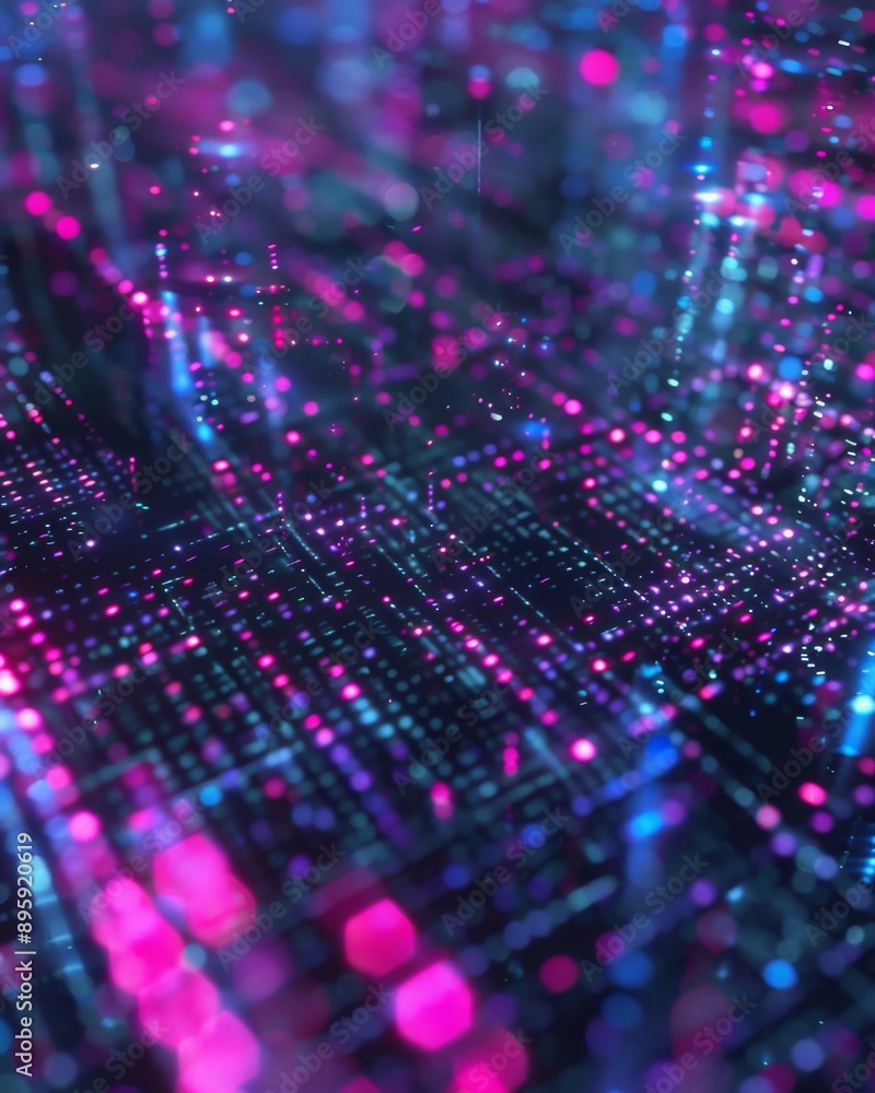Aufkleber abstract technology background showing glowing data flowing