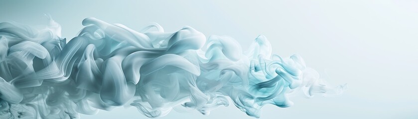 Fototapeta premium A blue and white smokey cloud with a white line in the middle