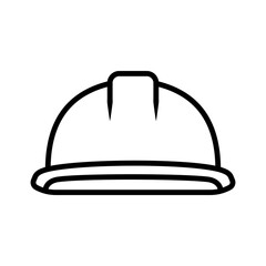 Construction helmet icon. Working hard hat isolated on white background. Vector Illustration.