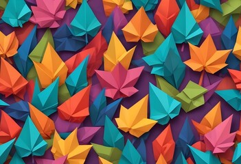 leaves paper cut background