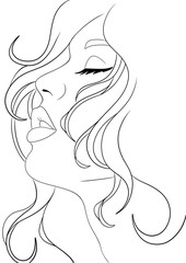 illustration d'un portrait d'une femme sensuel 