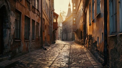 Cobblestone Street in the Old Town