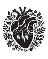 vector heart medical vector art,graphics heart medicals icons set,vintage illustration heart medical clipart,vector heart medicals flat style artwork design