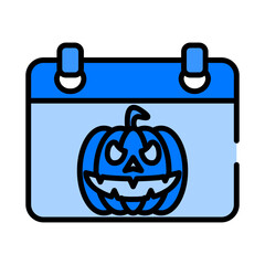 Halloween Blue Filled