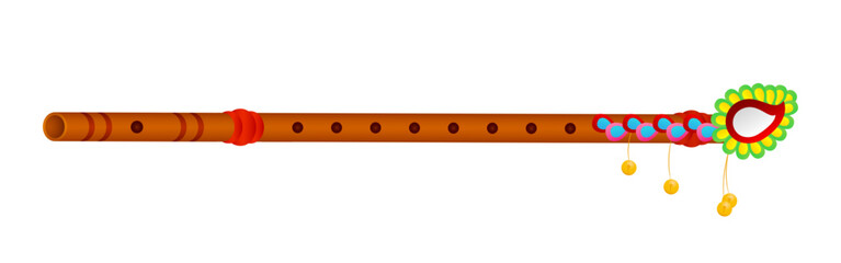 Vector illustration of flute on transparent background © NAVIN