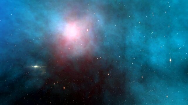 Pulsar or neutron star. Deep space. Powerful rays of pulsar
