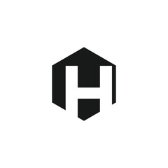 Letter H logo design vector with universal form and creative idea