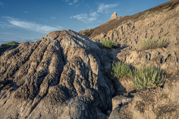 Clay formations from a brick factory in Clay Valley at Claybank, Saskatchewan, Canada