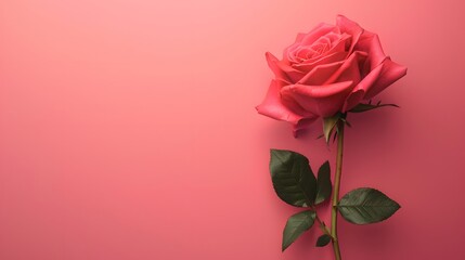 red rose pink background
