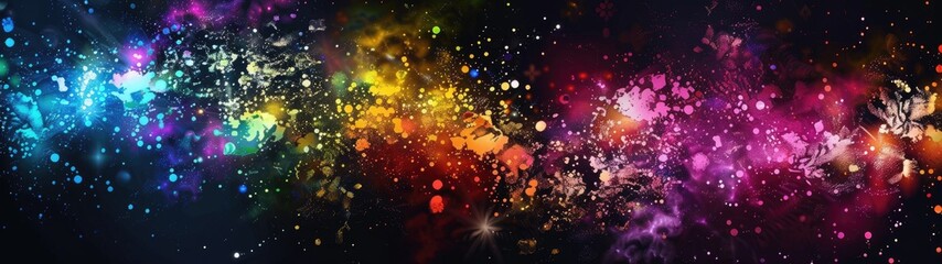 Colorful fireworks illuminating the night sky above a city skyline, creating a dazzling spectacle of light and color